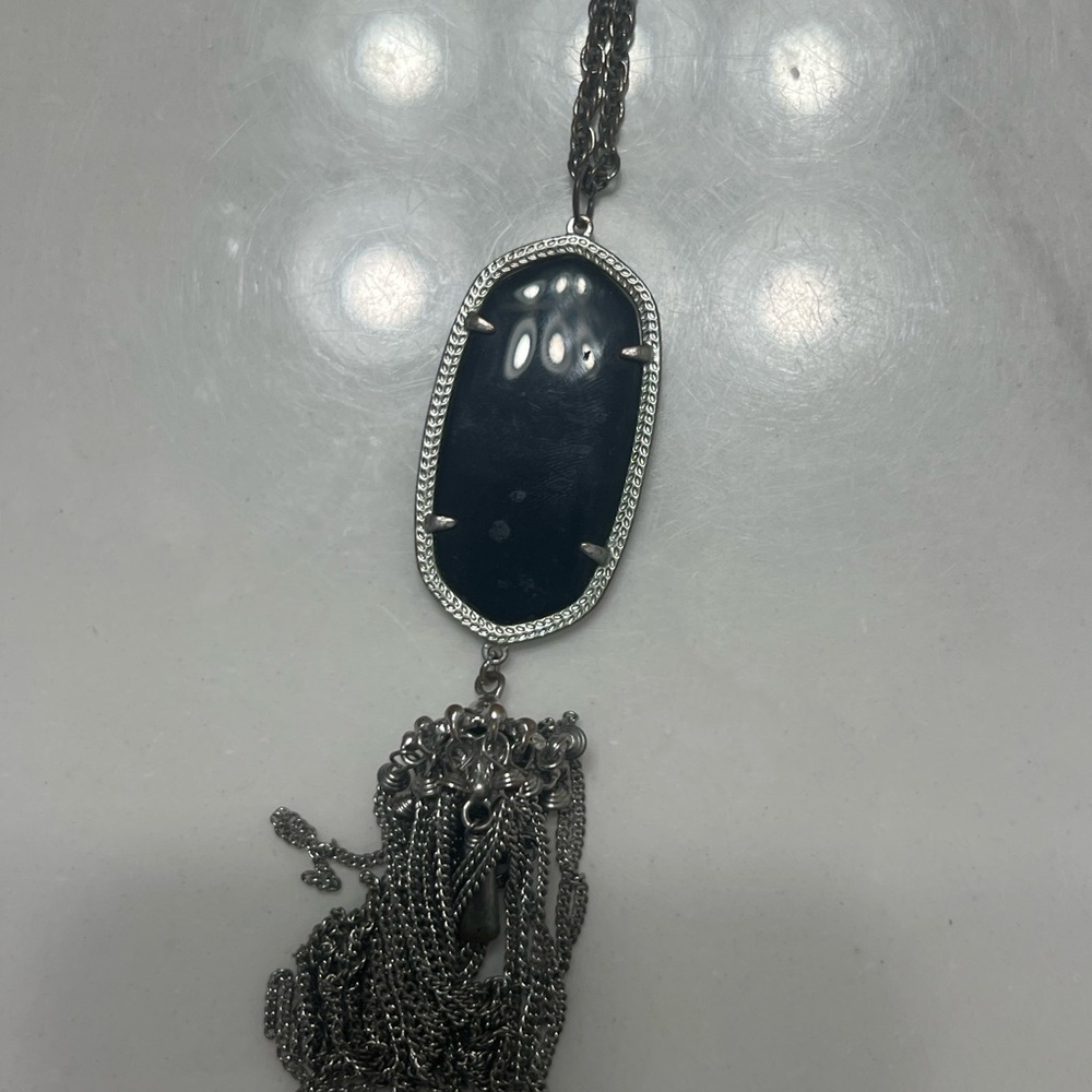 Kendra Scott Rayne Silver and Black